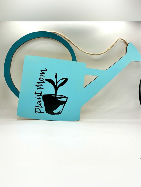 Handmade Other - Plant Mom Blue/Teal Watering Can Wall Decor